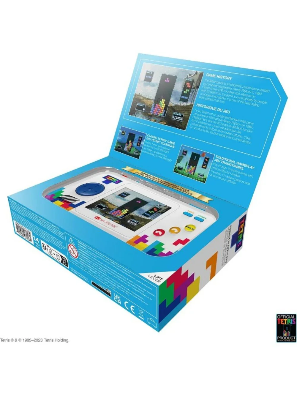 Tetris Handheld Game Console - Retro Pocket Player with Classic Puzzle Games